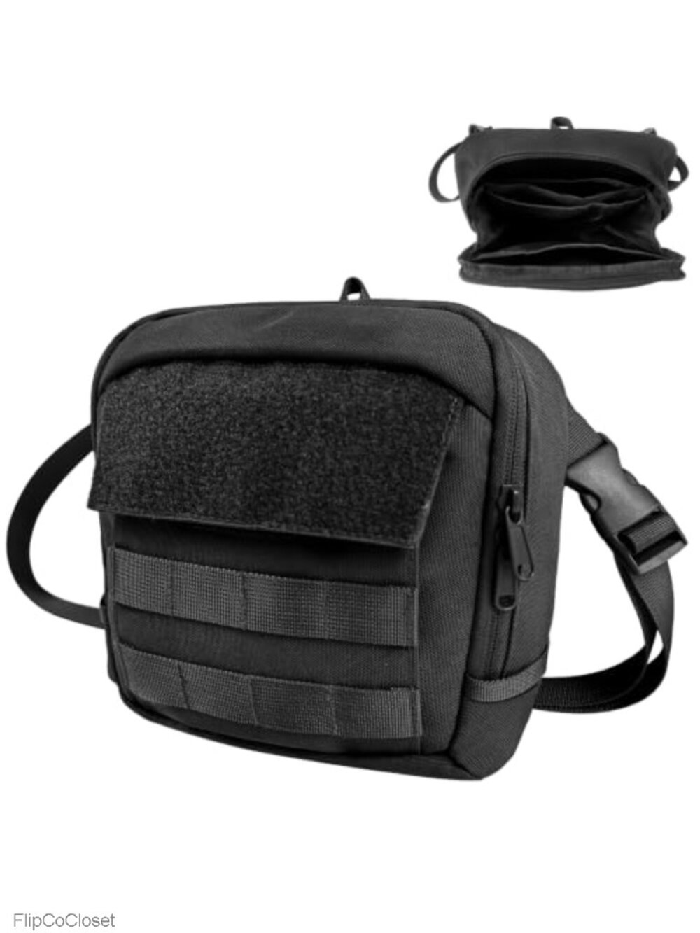 SMONT Small Tactical Messenger Bag Crossbody Sling Waist Nylon Polyester